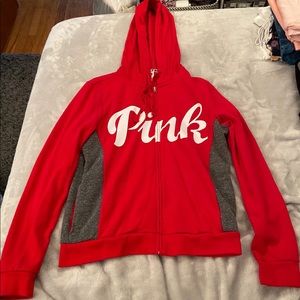 PINK zip-up sweatshirt